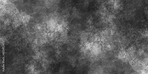 Black and white grungy background or texture, featuring a haze of soft gray tones and abstract patterns. black backdrop concrete texture background banner pattern. dark paper texture background.