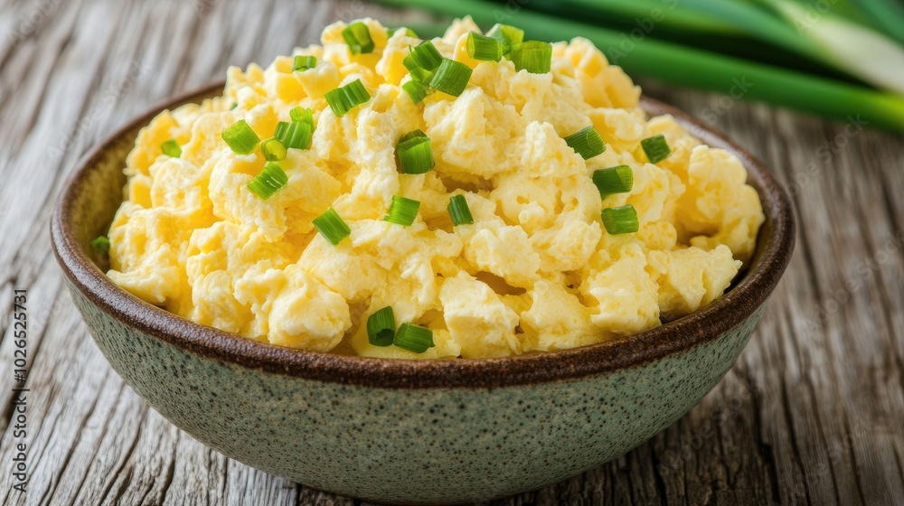 Creamy Scrambled Eggs with Fresh Green Onions Creamy Scrambled Eggs with Fresh Green Onions