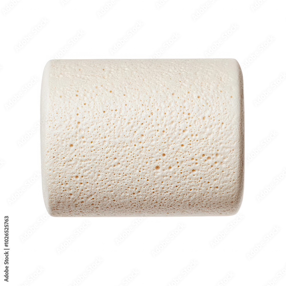 Obraz premium Soft foam roller, ideal for muscle recovery and exercise, white isolate background.