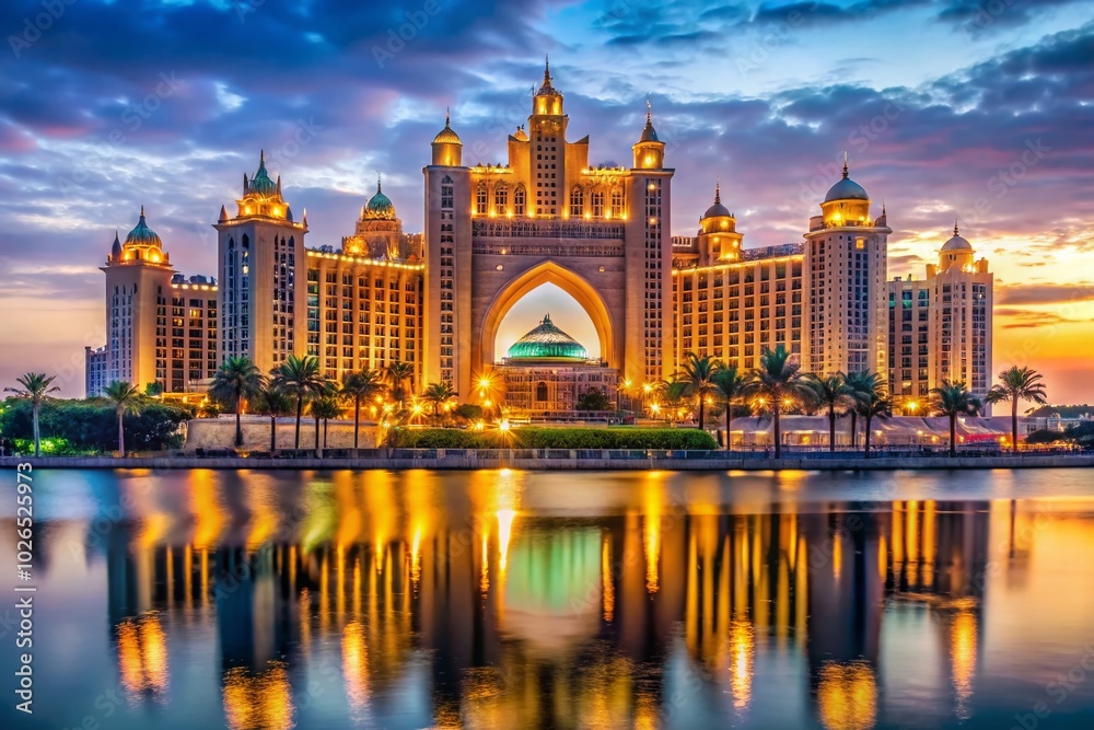 Fototapeta premium Explore the Stunning Atlantis of the Palm in Dubai: A Unique Architectural Marvel and Luxury Destination Experience