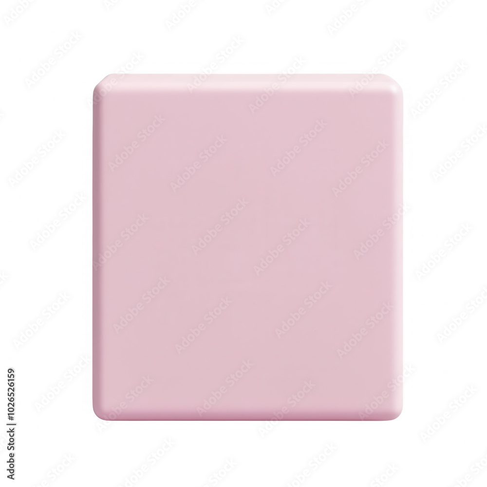 Pink square tile on a white isolated background. Pink square tile on a white isolated background.