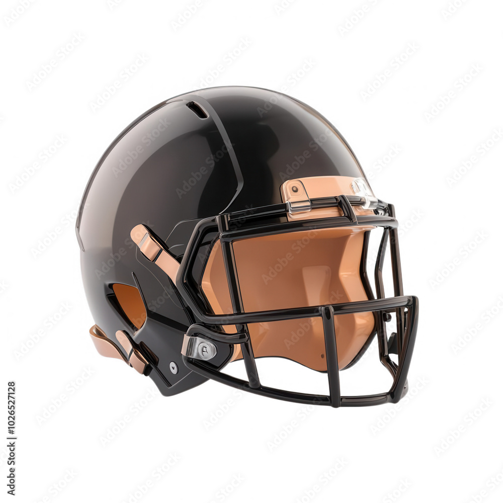 Naklejka premium Football helmet on a white isolated background.