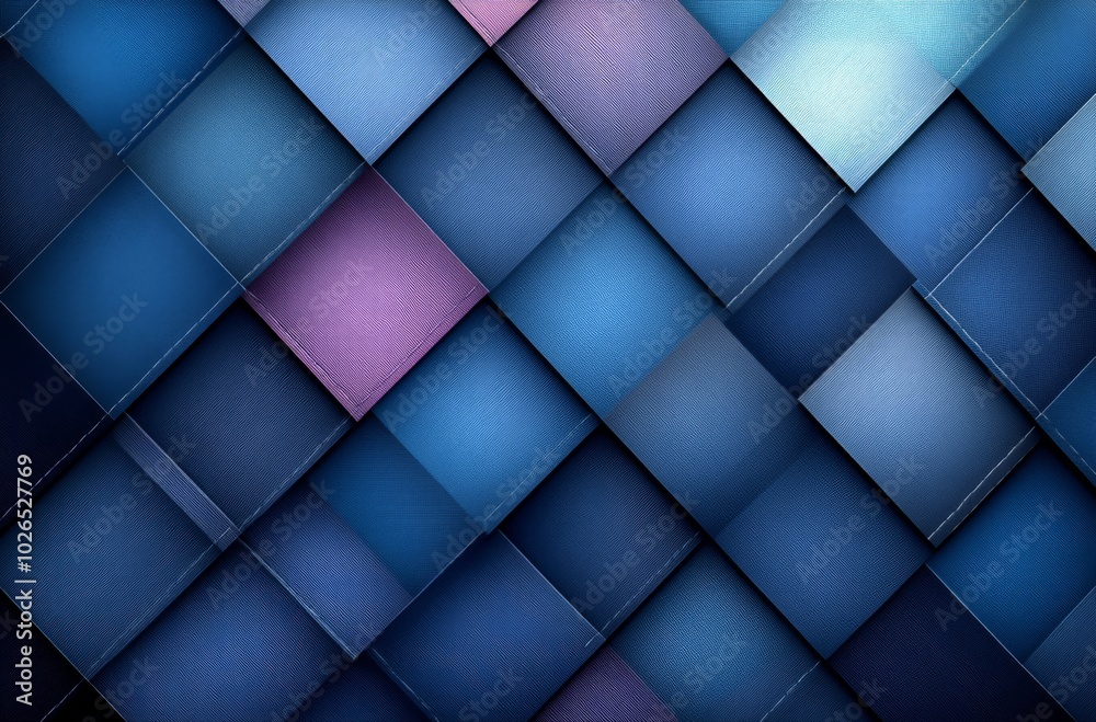 Blue Diagonal Plaid Pattern Background Vector Template for Digital Marketing and Advertising.