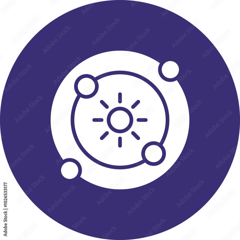 Solar System Icon Design Solar System Icon Design