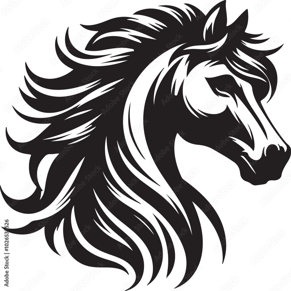 Fototapeta premium horse head silhouette