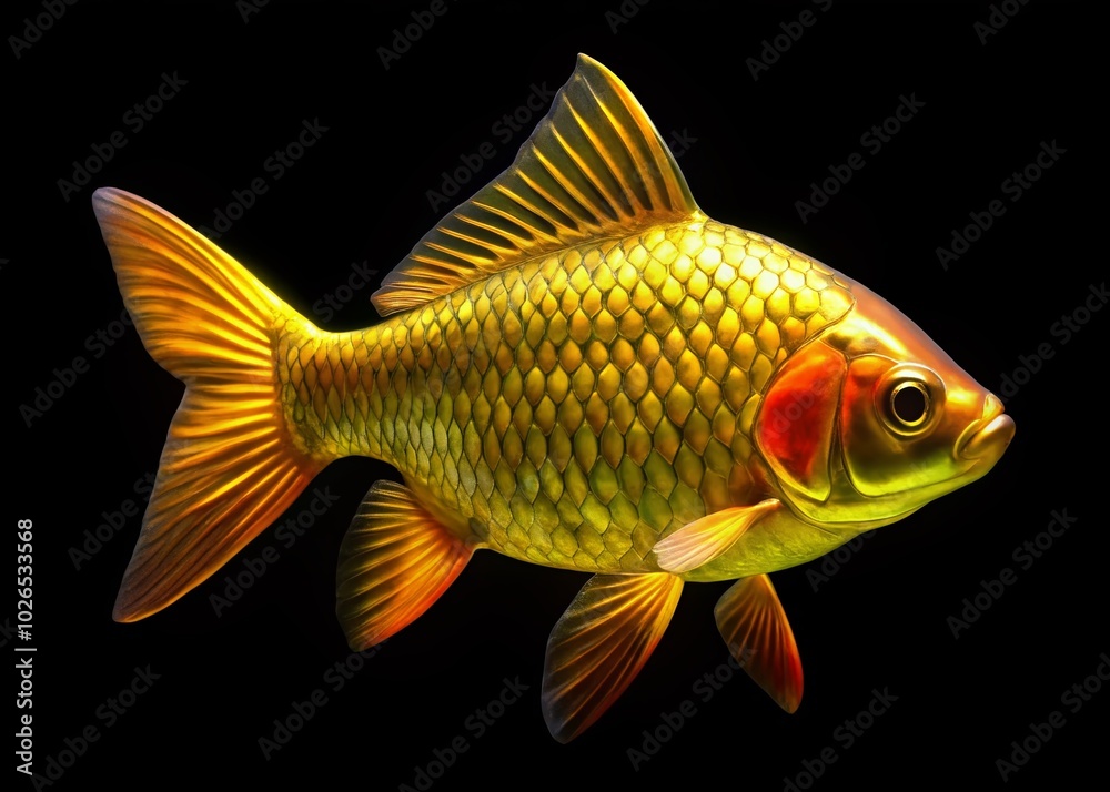 Golden Tinfoil Barb: Vibrant Tropical Fish for Aquariums, Perfect for Freshwater Fish Enthusiasts and Aquatic Decor