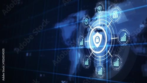 Cyber security data protection business technology privacy concept.
