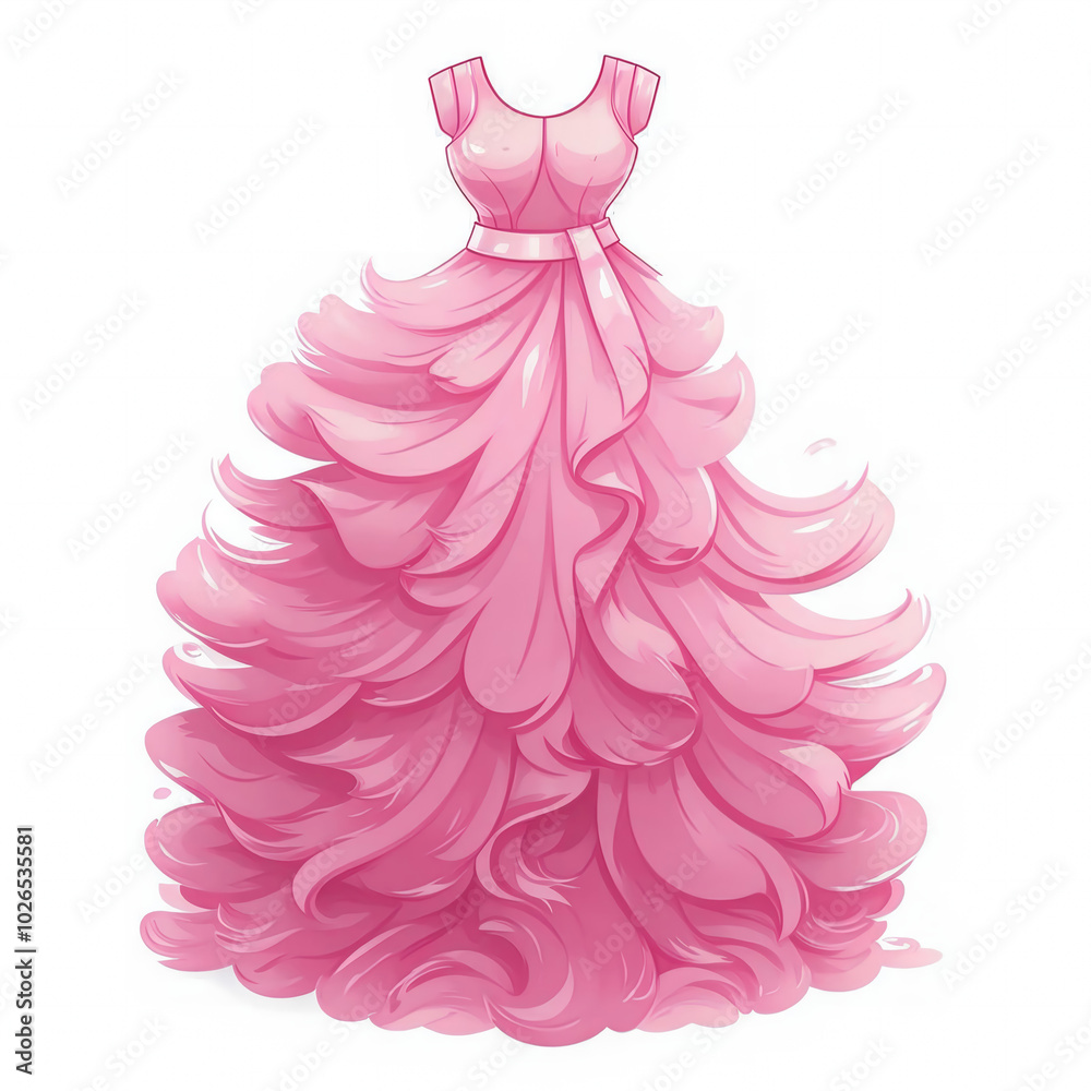 pink beautiful women's dress. a full skirt. festive clothes for the evening. illustration. artificial intelligence generator, AI, neural network image. background for the design. pink beautiful women's dress. a full skirt. festive clothes for the evening. illustration. artificial intelligence generator, AI, neural network image. background for the design.