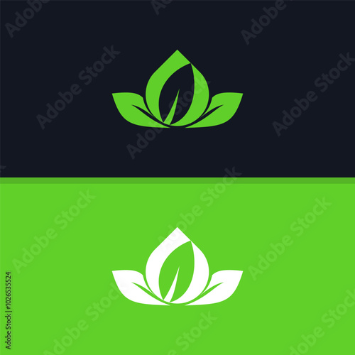 nature leaf green logo icon, Abstract green leaf logo icon vector design. Landscape design, garden, Plant, nature and ecology vector logo.