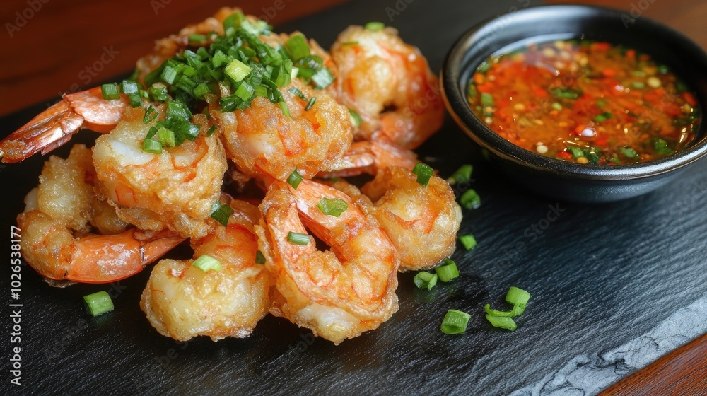 Crispy Shrimp with Spicy Dipping Sauce Crispy Shrimp with Spicy Dipping Sauce