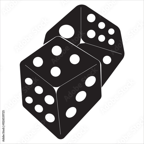 two dice on a white background