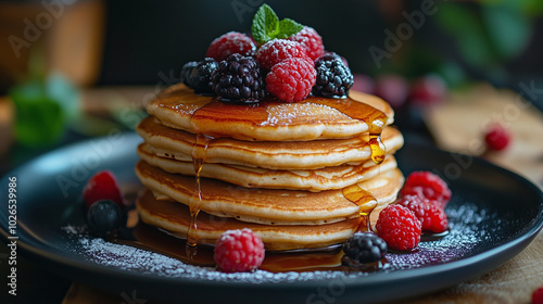 pancakes with berries