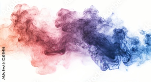 Colorful swirling smoke creates a vibrant abstract pattern on a white background