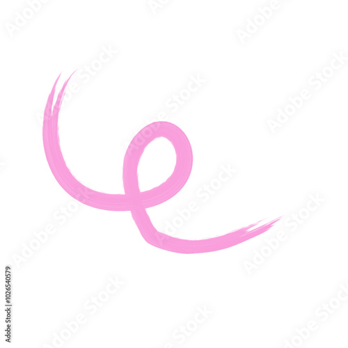 Flat vector ribbons. Flat pink ribbons banners isolated on white background