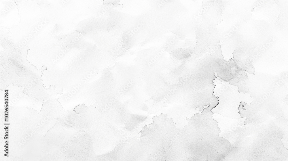 Obraz premium White watercolor paper with visible texture, and strokes of grey colors. 