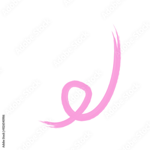 Flat vector ribbons. Flat pink ribbons banners isolated on white background