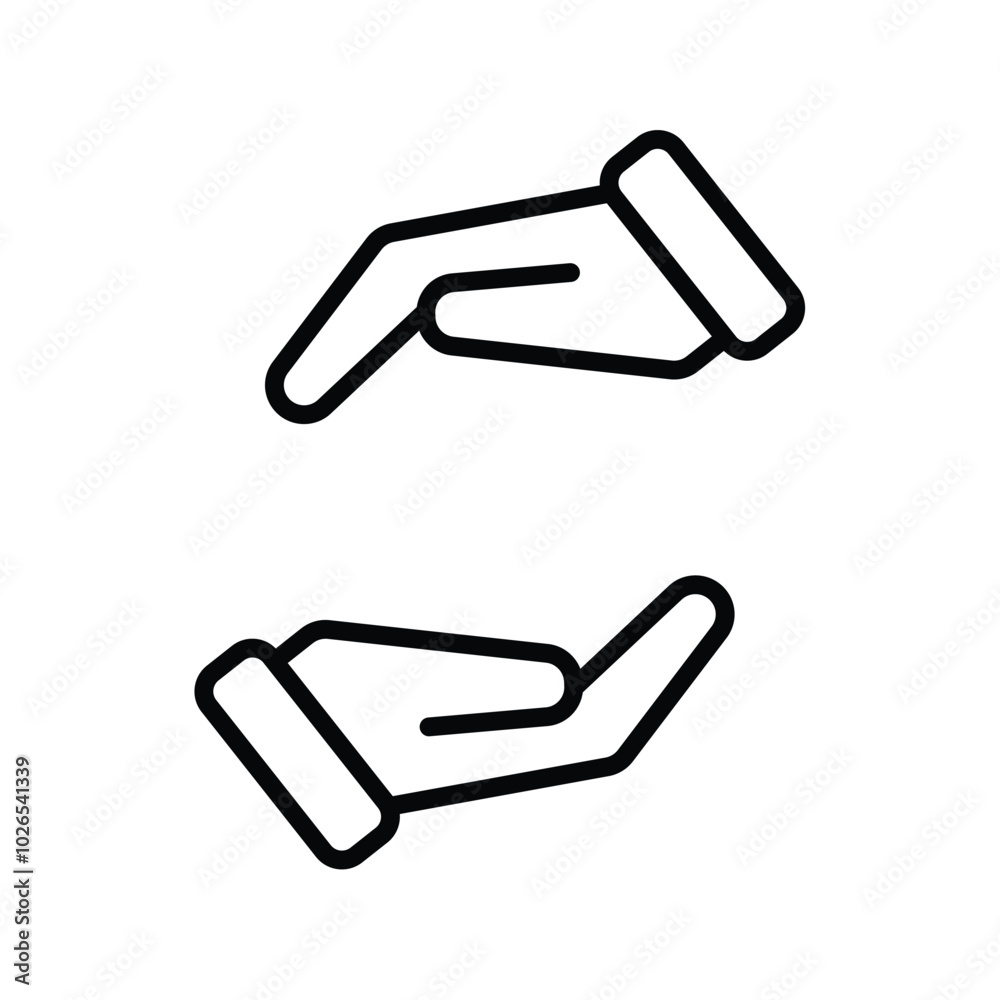 hand variations. hands clasped. outline design style. suitable for design materials, object grips, symbols. vector design template hand variations. hands clasped. outline design style. suitable for design materials, object grips, symbols. vector design template