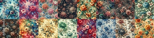 Underpainting style art flowers drawing. AI generated illustration photo