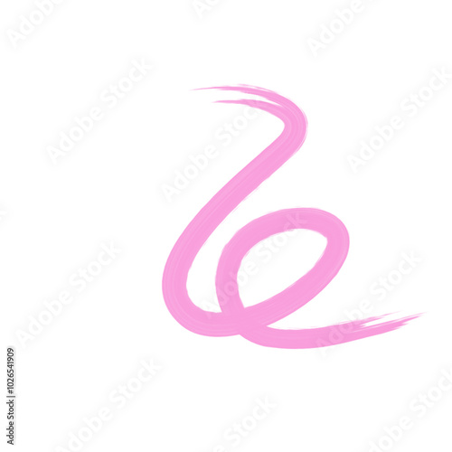 Flat vector ribbons. Flat pink ribbons banners isolated on white background