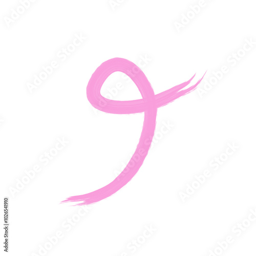 Flat vector ribbons. Flat pink ribbons banners isolated on white background