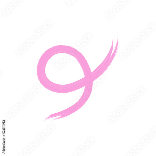Flat vector ribbons. Flat pink ribbons banners isolated on white background