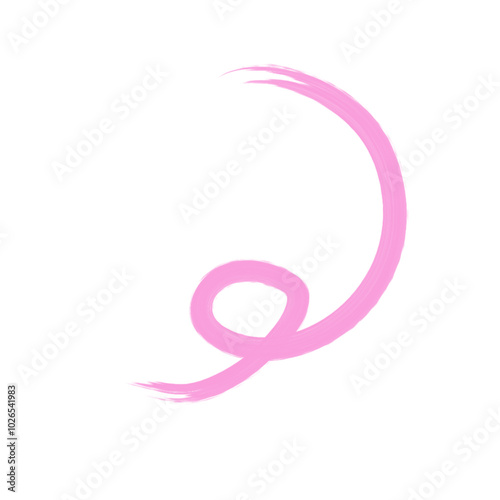 Flat vector ribbons. Flat pink ribbons banners isolated on white background