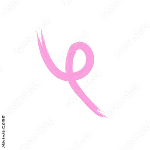 Flat vector ribbons. Flat pink ribbons banners isolated on white background
