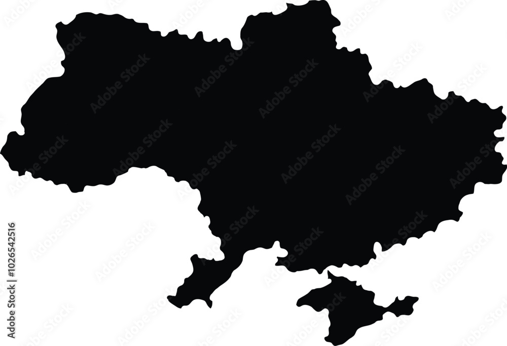 Obraz premium black Ukraine map