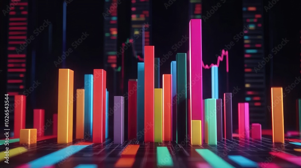 Abstract Colorful Data Visualization Concept Abstract Colorful Data Visualization Concept