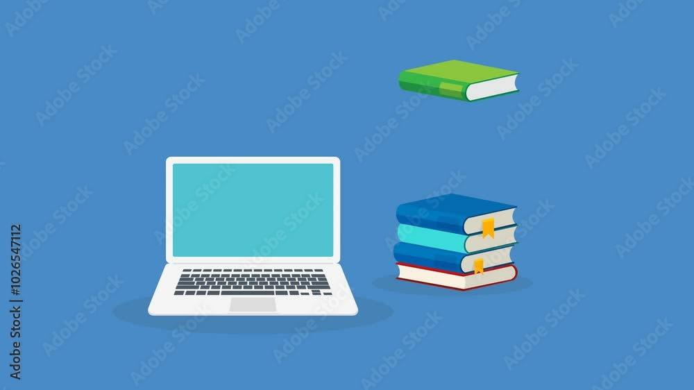 Online education. Concept of online learning, webinar, business online training, education on computer or e-learning concept, video tutorial. HD animation. Online education. Concept of online learning, webinar, business online training, education on computer or e-learning concept, video tutorial. HD animation.