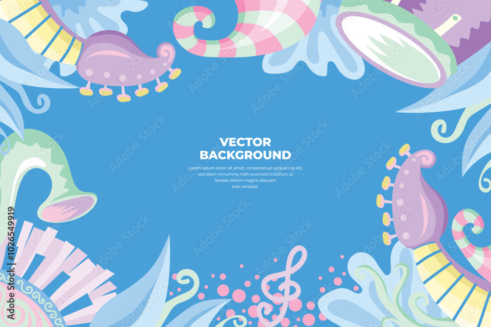 Obraz premium Vector Music Background 3