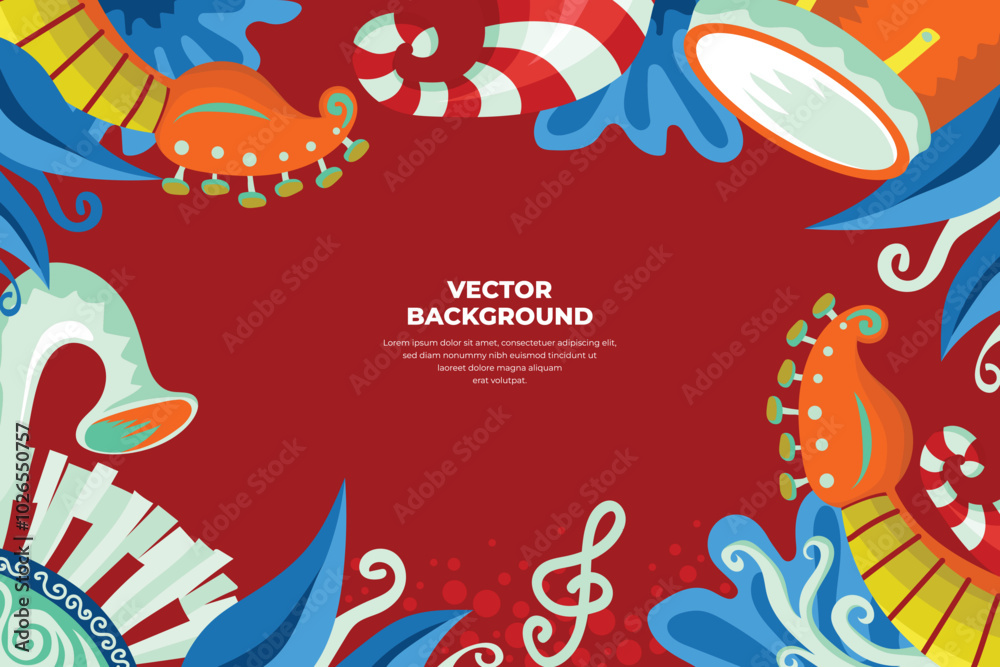 Obraz premium Vector Music Background 4