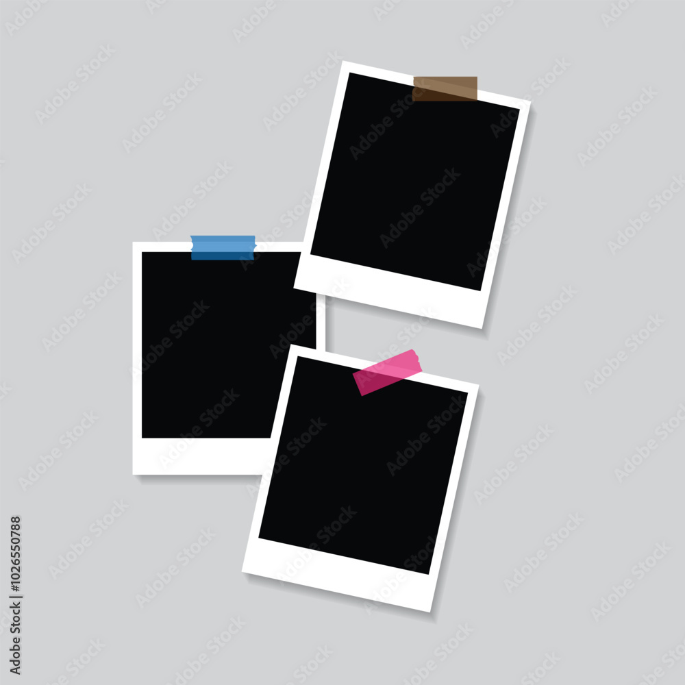 Photo frame template with collage effect Photo frame template with collage effect
