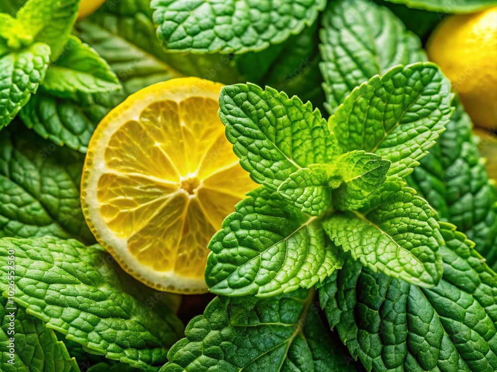 Refreshing Lemon Mint Leaves for Natural Flavoring in Beverages and Culinary Dishes - Perfect for Summer Recipes and Refreshing Lemon Mint Leaves for Natural Flavoring in Beverages and Culinary Dishes - Perfect for Summer Recipes and