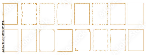 Decorative frames. Vintage rectangle ornaments and ornate border. Isolated border vector set. Retro ornamental frame..eps