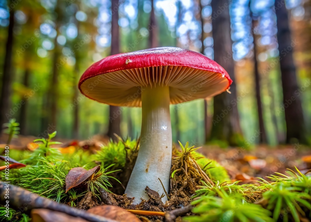 Russula Paludosa Mushroom: Vibrant Colors and Unique Texture Found in Natural Habitats of Forests and Wetlands Russula Paludosa Mushroom: Vibrant Colors and Unique Texture Found in Natural Habitats of Forests and Wetlands