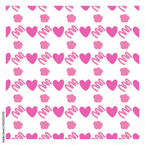 seamless pattern with hearts