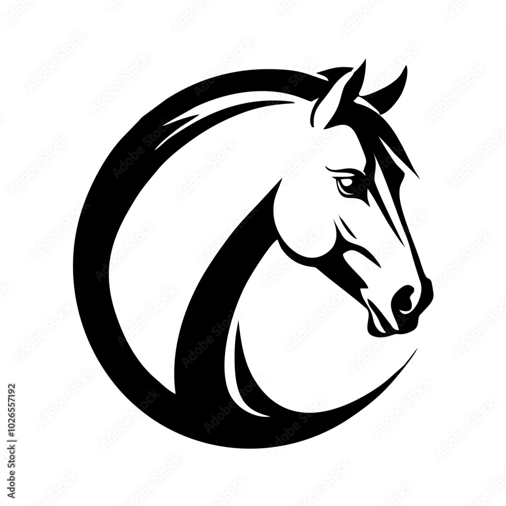 Fototapeta premium horse logo design concept template