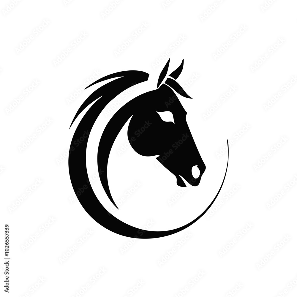 Fototapeta premium horse logo design concept template