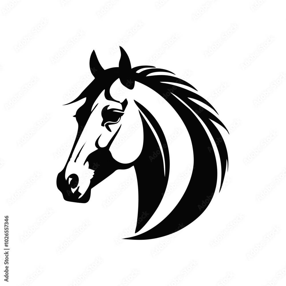 Fototapeta premium horse logo design concept template