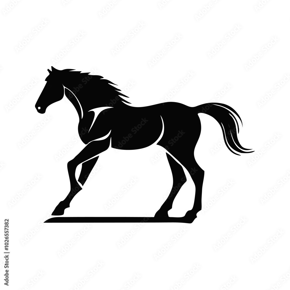 Obraz premium horse logo design concept template