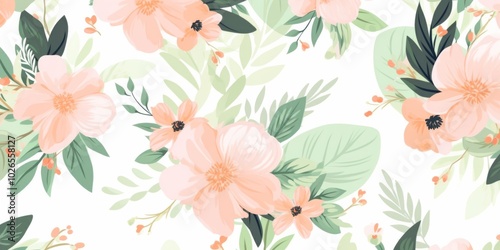 Wallpaper Mural Botanical pattern for fabrics, covers, leaflets, business cards, Happy Birthday cards, Wedding Invitations, for use in graphics .  Torontodigital.ca