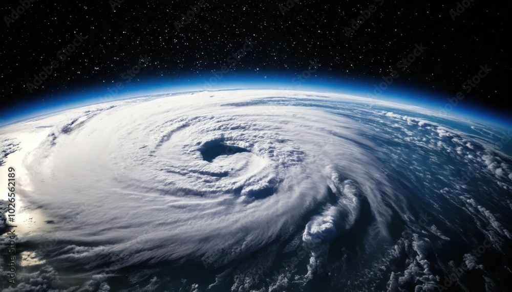Hurricane viewed from space