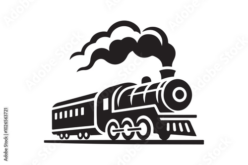 Vector Train Silhouettes – Perfect for Logos, Icons, and Illustrations