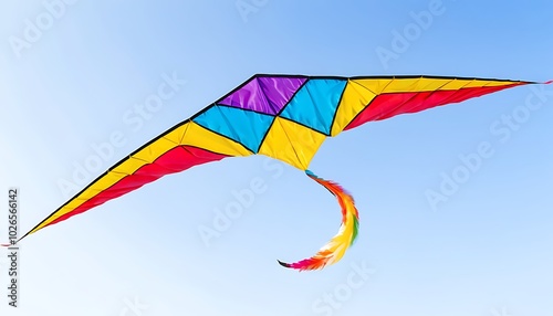 Colorful Kite Flying High in the Sky photo