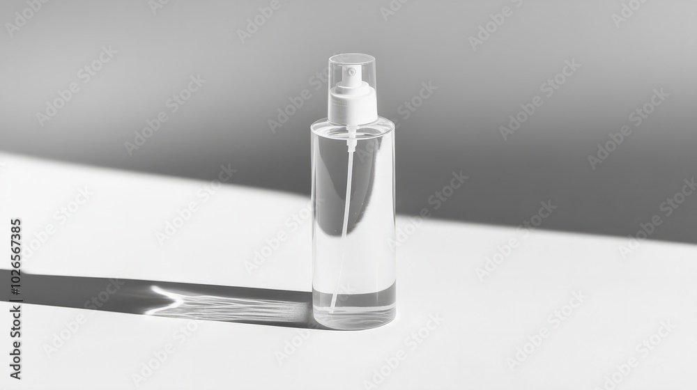 Clear Glass Spray Bottle in Sunlight Clear Glass Spray Bottle in Sunlight