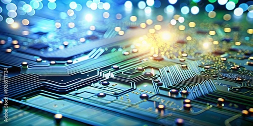 Circuit Board FPC Technology Enhancing Electronics with Flexibility on Transparent Background photo