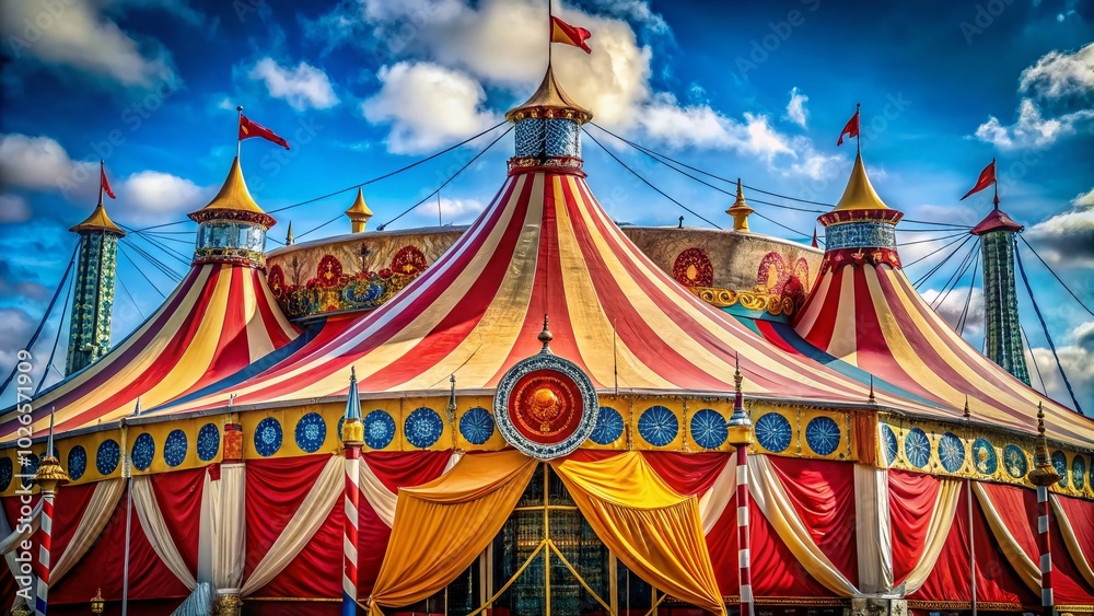 Circus Tent Logo Design Template - Vector Illustration for Creative Branding and Marketing Circus Tent Logo Design Template - Vector Illustration for Creative Branding and Marketing