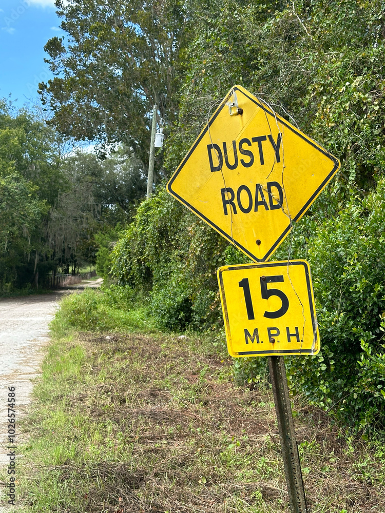 Dusty Road 15mph sign (vertical) Dusty Road 15mph sign (vertical)