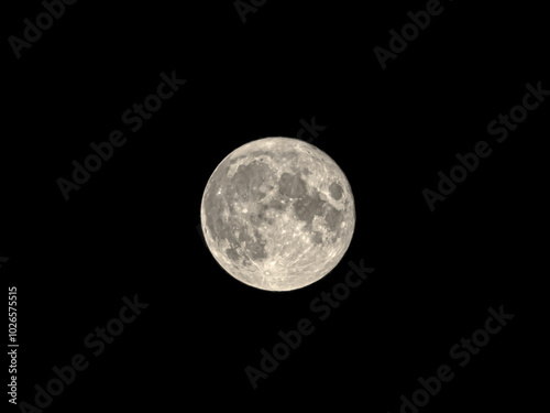 Full Moon In Night Sky